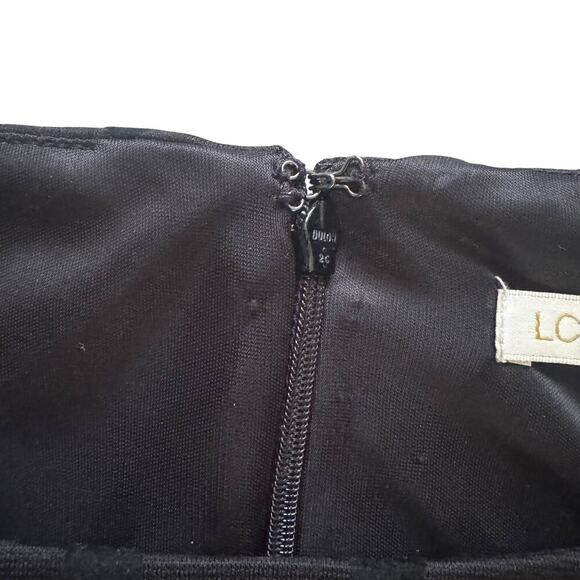 Lauren Conrad Dress Women's Sz 4 jacquard velvet dot Cocktail Short Sleeve Party - Picture 10 of 11